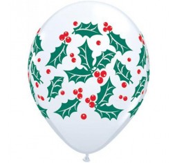 Christmas latex holly print