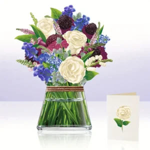 3D Rose Bouquet Greeting Card