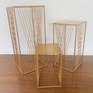 Gold cake table hire