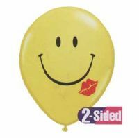 Smile with kiss latex balloon
