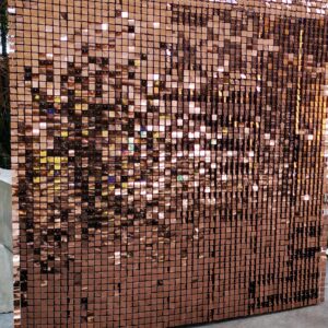 Rose gold shimmer wall