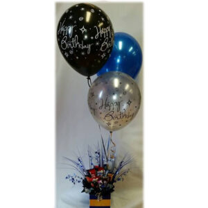 Chocolates with helium balloons