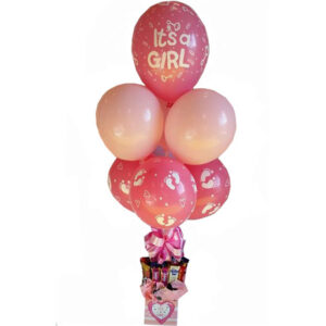 Baby themed chocolate and balloons