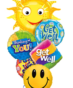 Get well foil bouquet