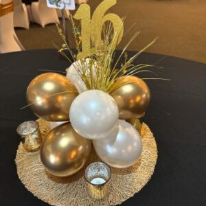 Age puff ball centerpiece